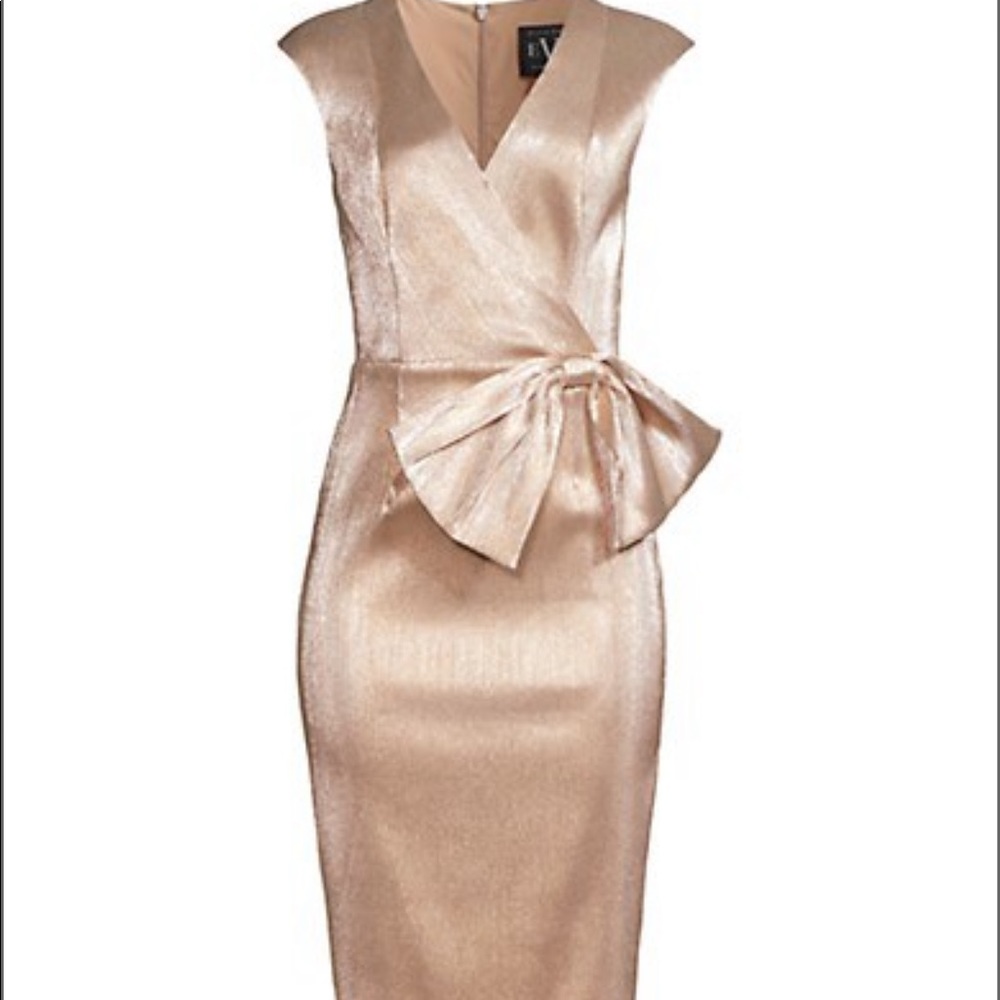 Black Halo Ashton Sheath Dress in Golden Hour Size 4